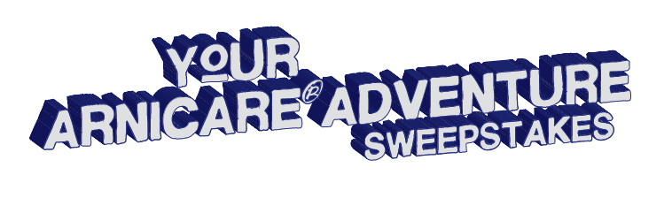 Your Arnicare adventure Sweepstakes text logo