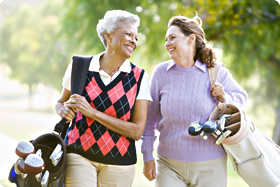 After golfing